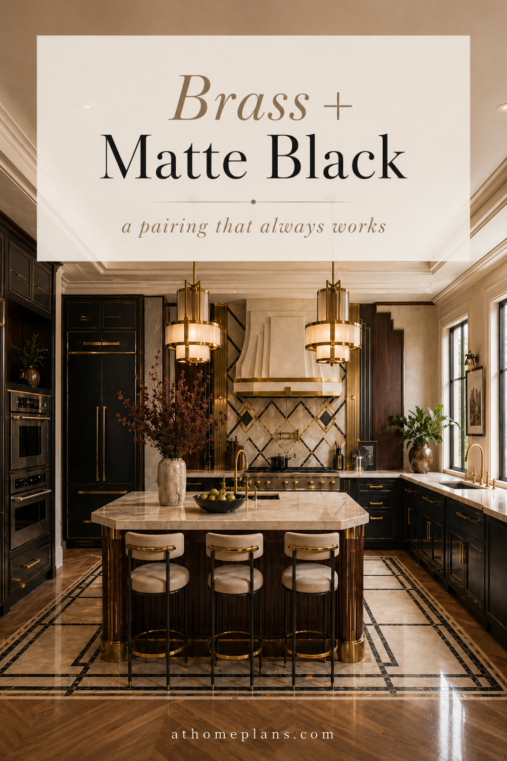 Pinterest inspiration — brass and matte black combination