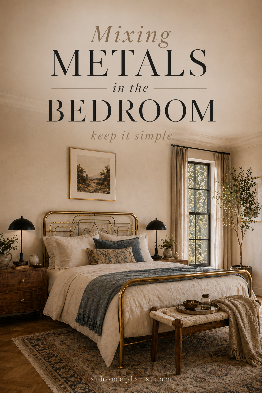 Pinterest inspiration — testing mixed metal finishes before committing
