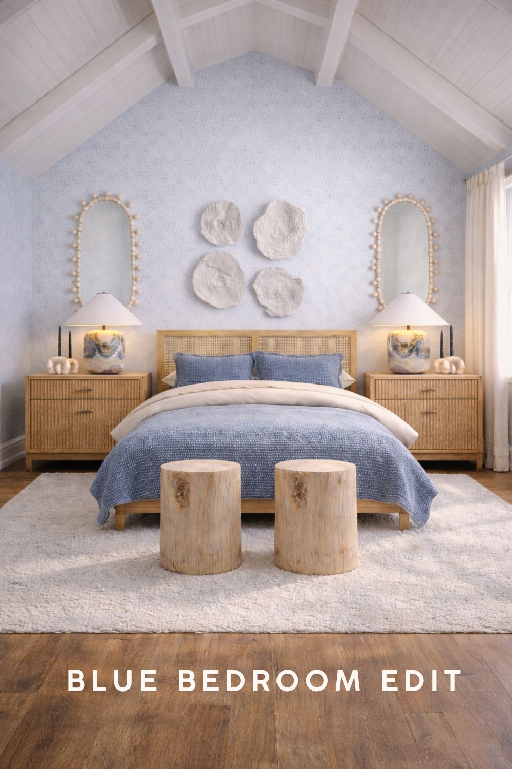 Blue Quilt + Natural Textures