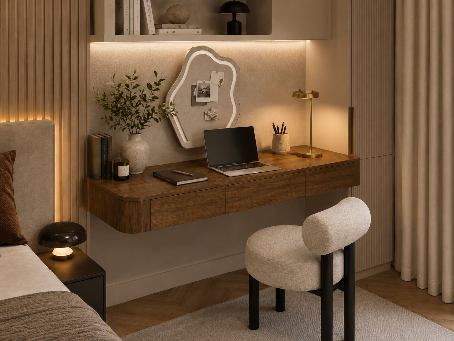 GOYLSER Wall Mounted Folding Desk, 47" x 20.5"