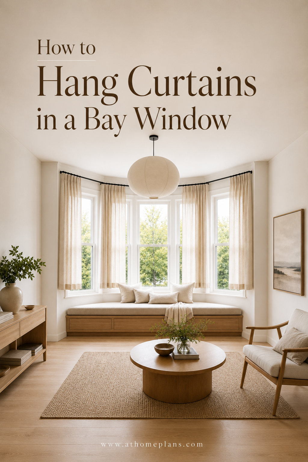 How to Hang Curtains in a Bay Window