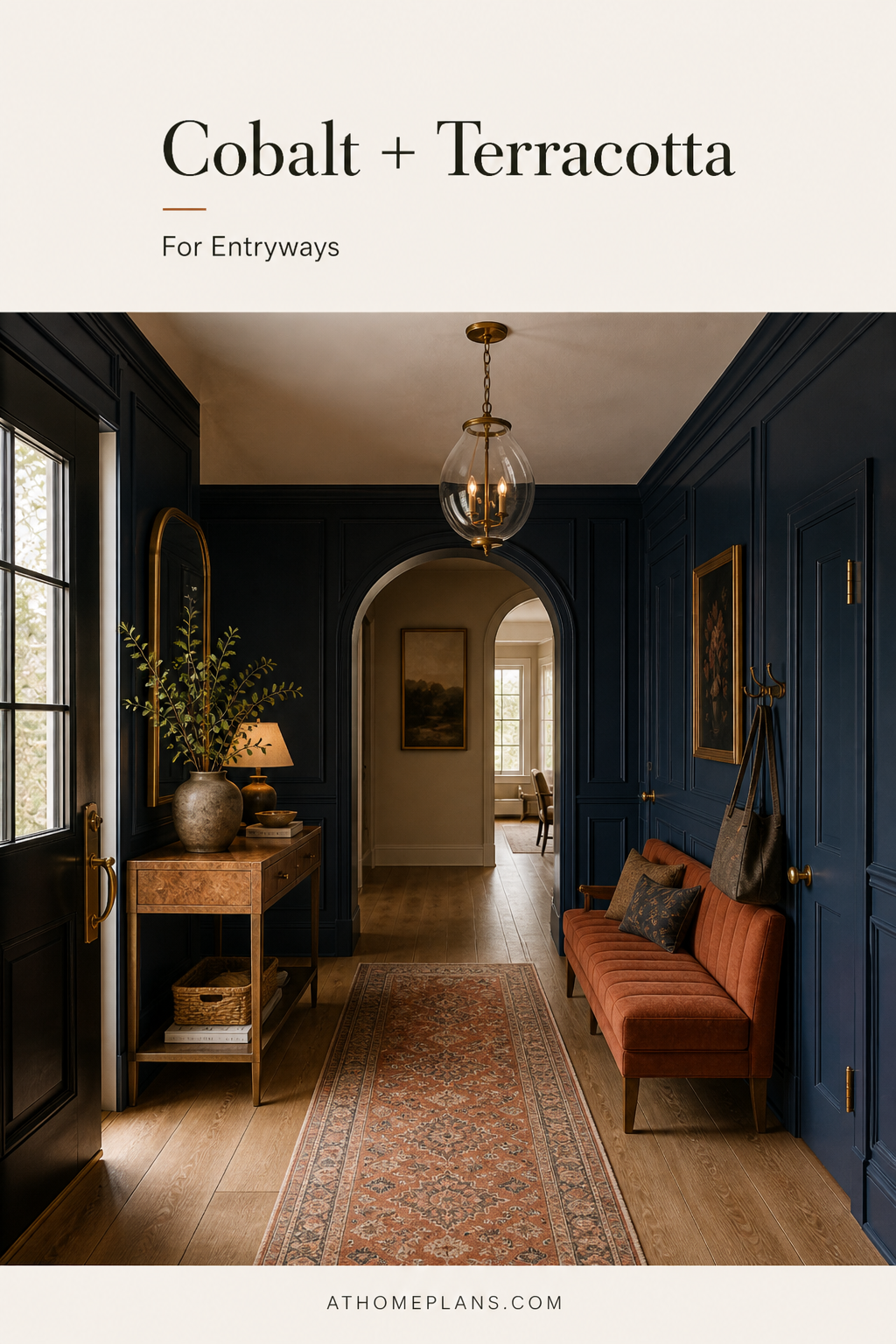 Cobalt + Terracotta for Entryways