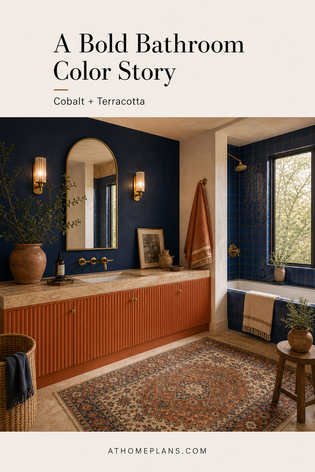 A Bold Bathroom Color Story