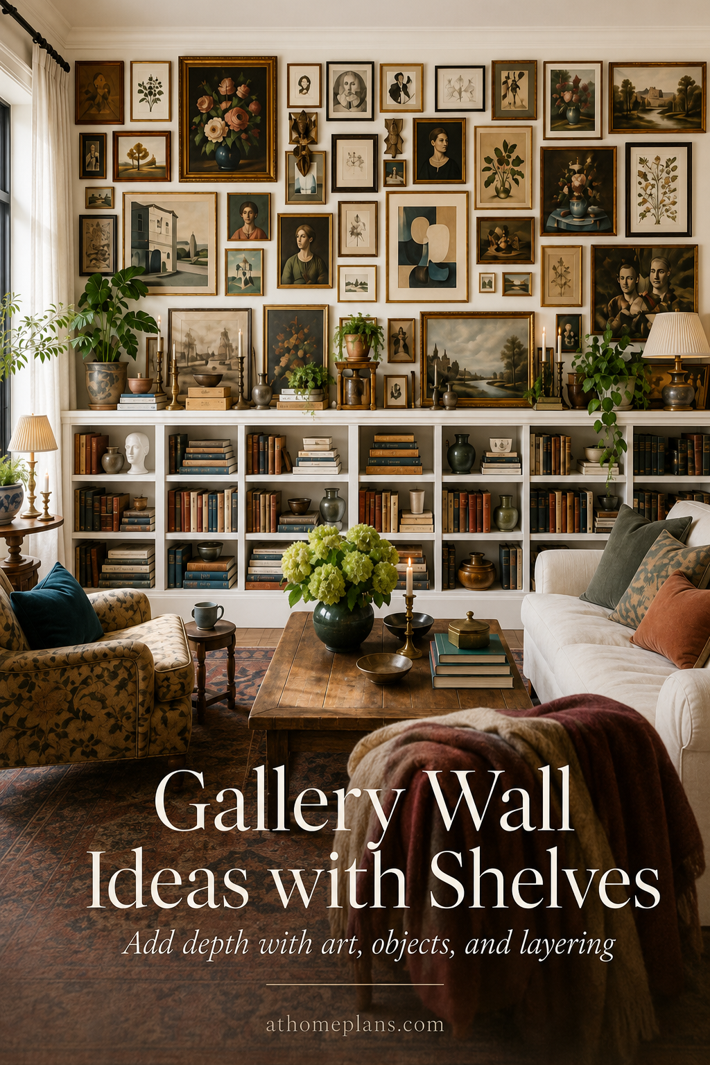Gallery Wall Ideas with Shelves
