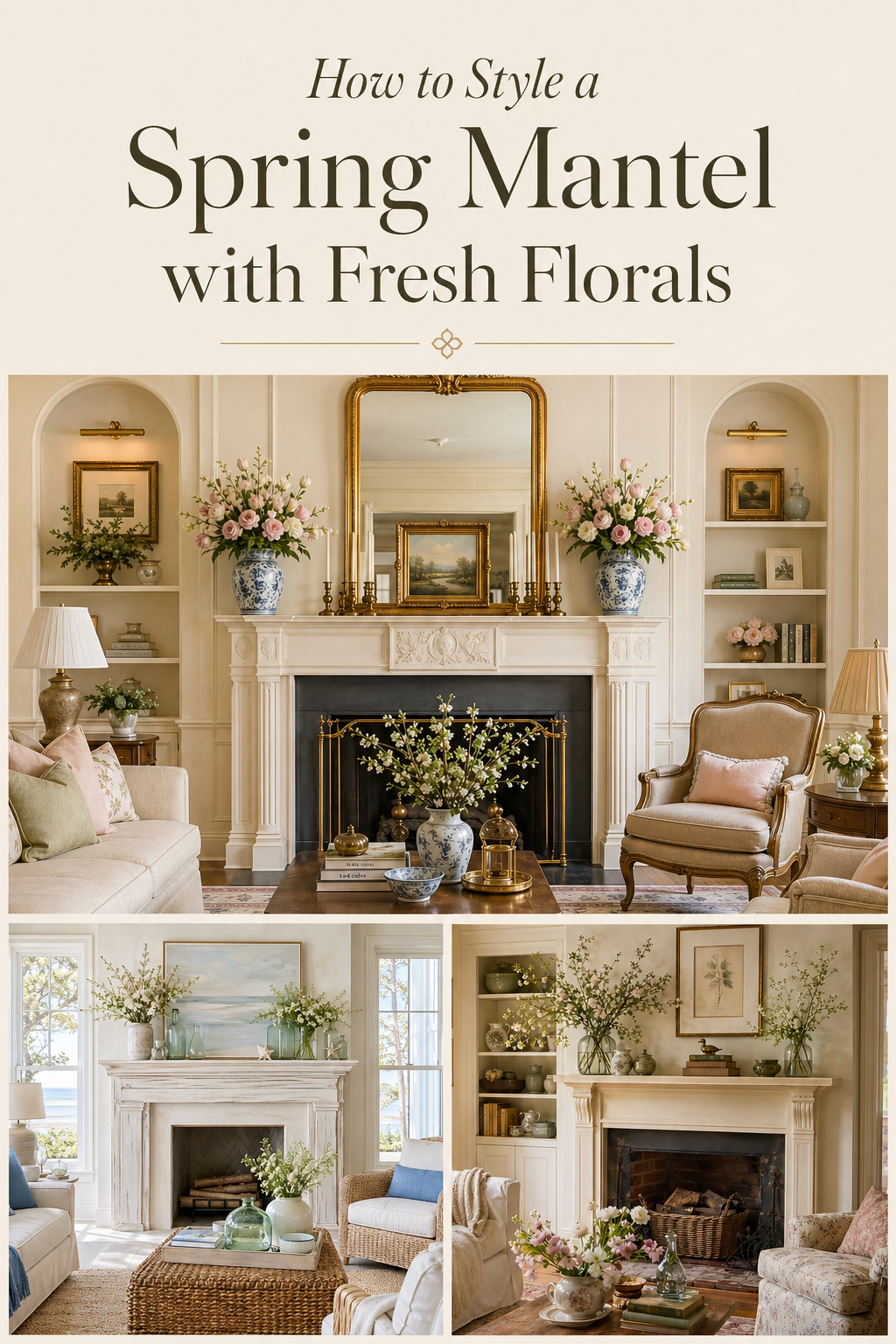Classic & Traditional Spring Mantel
